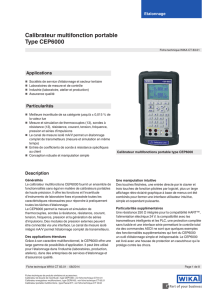 Calibrateur multifonction portable Type CEP6000