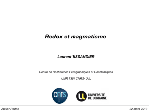 L. Tissandier, CRPG CNRS Université de Lorraine