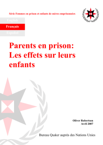 Parents en prison: Les effets sur leurs enfants