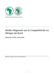 Atelier Régional sur la Compétitivité en Afrique du Nord