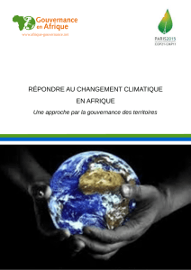 RÉPONDRE AU CHANGEMENT CLIMATIQUE EN AFRIQUE