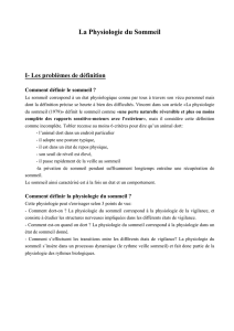 La Physiologie du Sommeil