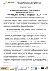 Troubles DYS ou difficultés d`apprentissage ? Quelles solutions à l