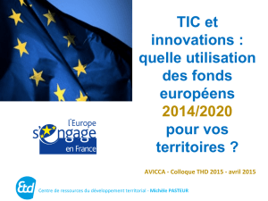 TIC et innovations : quelle utilisation des fonds européens 2014