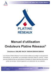 Manuel d`utilisation Onduleurs Platine Réseaux®