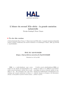 L`Alsace du second XXe siècle : la grande mutation industrielle