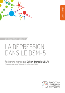 la dépression dans le dsm-5
