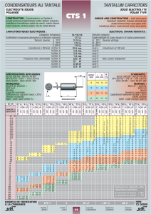 CONDENSATEURS AU TANTALE TANTALUM CAPACITORS