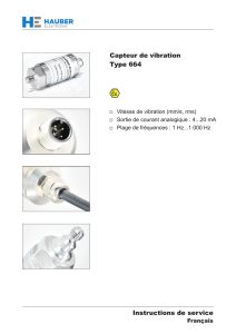 Capteur de vibration Type 664 Instructions de