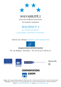 solvabilité 2 solvency 2 - Institut de la Protection Sociale Européenne