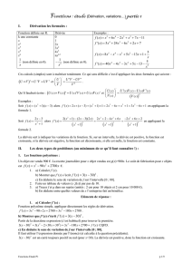 Cours fonctions et dérivées