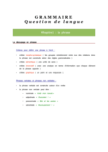 GRAMMAIRE, question de langue