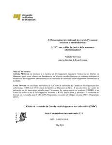 L`Organisation internationale du travail, l`&eacute;conomie sociale et