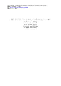 Alternateur inertiel à surcharge élevée pour véhicule électrique de