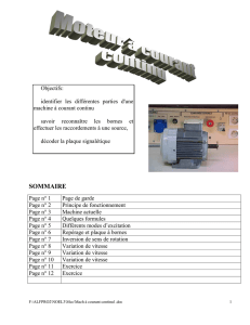 MACHINES TOURNANTES A COURANT CONTINU