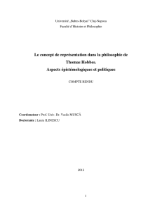 Le concept de représentation dans la philosophie de Thomas