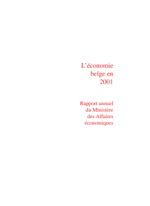 L`&eacute;conomie belge en 2001