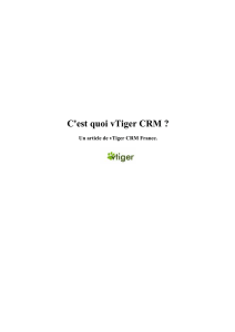 C`est quoi vTiger CRM ?