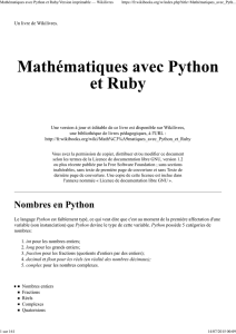 Mathématiques avec Python et Ruby/Version imprimable — Wikilivres