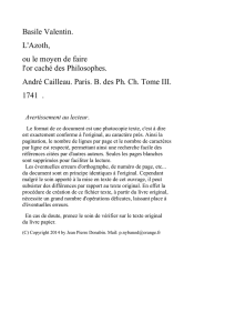 Basile Valentin. L`Azoth, ou le moyen de faire l`or caché des