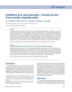 C. Insuffisance de la valve pulmonaire - École du Val-de