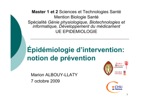 Épidémiologie d`intervention: notion de prévention