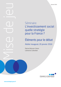 Séminaire L`investissement social : quelle stratégie pour la France