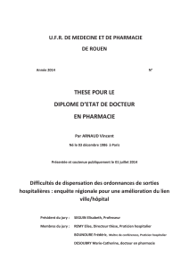 Difficultés de dispensation des ordonnances de sorties