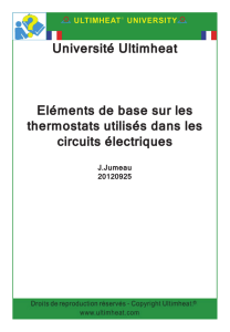 Université Ultimheat Eléments de base sur les thermostats utilisés