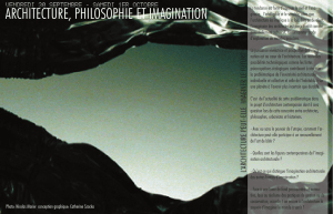 ARCHITECTURE, PHILOSOPHIE ET IMAGINATION