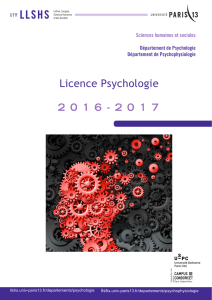 Licence Psychologie - UFR LLSHS