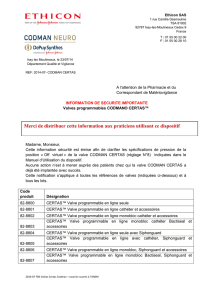 Merci de distribuer cette information aux praticiens utilisant