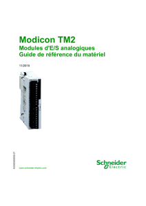 Modicon TM2 - Modules d E/S analogiques