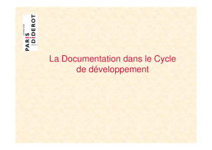 La Documentation dans le Cycle de développement