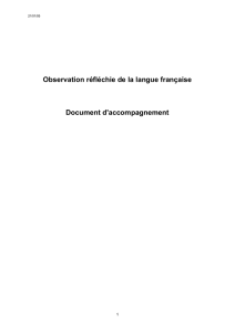 Observation réfléchie de la langue française