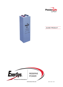 product guide guide produit - EnerSys