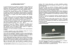 La supraconductivité, Rudi CLOOTS