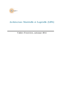 Architecture Matérielle et Logicielle (LIF6)