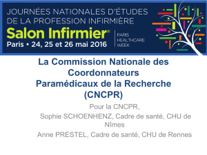 La Commission Nationale des Coordonnateurs Paramédicaux de la