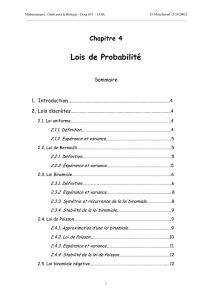 Lois de Probabilité