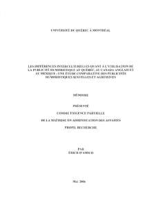 Les différences interculturelles quant à l`utilisation de la publicité