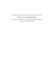 JAVA IN A FRAMEWORK - William Rey