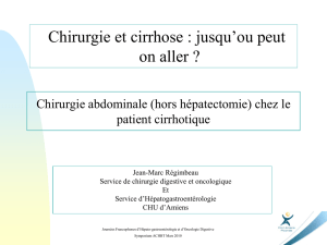 Chirurgie et cirrhose : jusqu`où peut