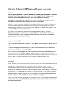 Vitamine D : Carence 80% des occidentaux concernés