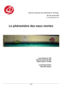 Le phénomène des eaux mortes