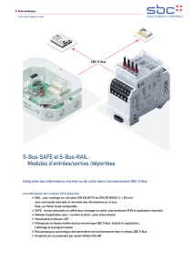S-Bus-SAFE et S-Bus-RAIL : Modules d`entrées/sorties /déportées