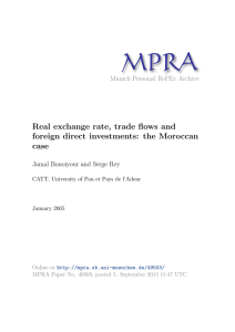 Real exchange rate, trade flows and foreign direct investments: the