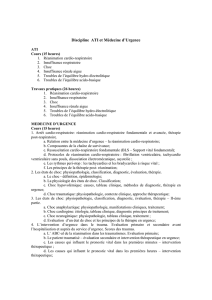 Discipline ATI et Médecine d`Urgence