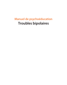 Manuel de psychoéducation Troubles bipolaires