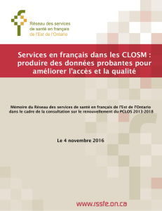 Services en français dans les CLOSM